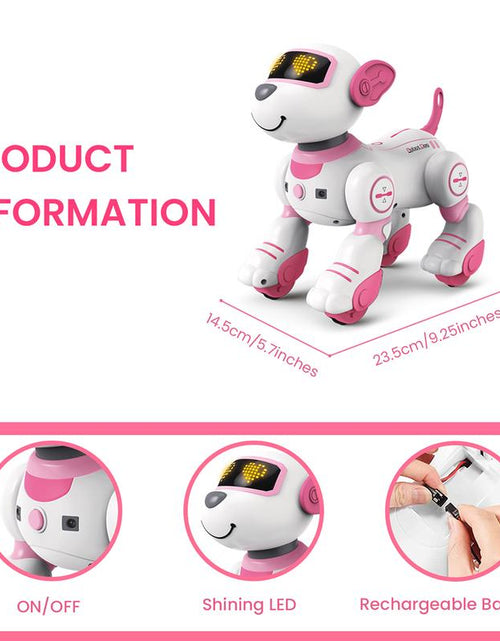 Load image into Gallery viewer, Robot Dog Toys for Girls Toys Interactive Robot Toy Followme Robot for Kids 5-7 Intelligent Remote Control Dog with Sing Dance AI Robotics for Kids Age 3 4 5 6 7 Chrismas Birthday Gifts Remote Control Remote Control Racing Car Sensor Music
