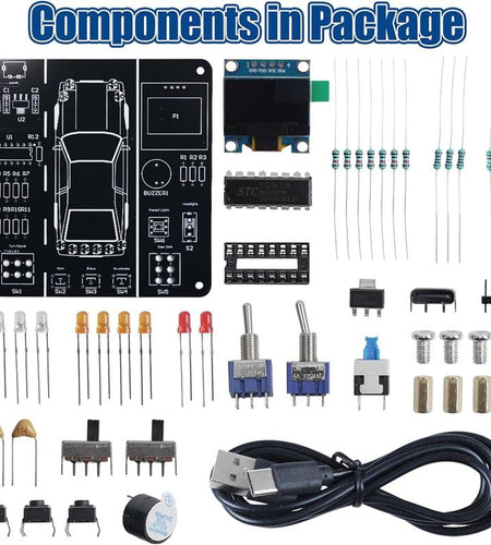 DIY Car Driving Simulation Soldering Practice Kit, STEM Electronics Project Car Driver Simulator Solder Project Kit for High School & College Students Learning