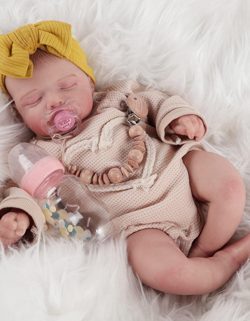 Load image into Gallery viewer, FANCCI Reborn Baby Dolls Sleeping 18 Inch Realistic Baby Doll Full Vinyl Lifelike Baby Dolls Real Life Baby Dolls Birthday Toys for Kids Age 3+ (TwinA)
