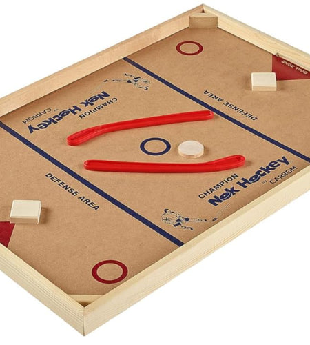 Carrom Champion Nok Hockey Game (Standard Size) — Wooden Board Games for Adults & Children — Indoor and Outdoor Games for Family — Sports Board Games