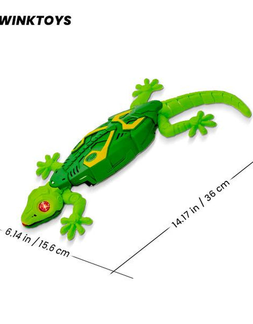 Load image into Gallery viewer, Wall Crawler Gecko, Winktoys Remote Control Toy, Electric Lizard Toy with LED Glowing Eyes, 360° Spin, Animal Toy, Fun Indoor Toy, Gift Idea, Party Toy, Cool Gifts, Family Fun
