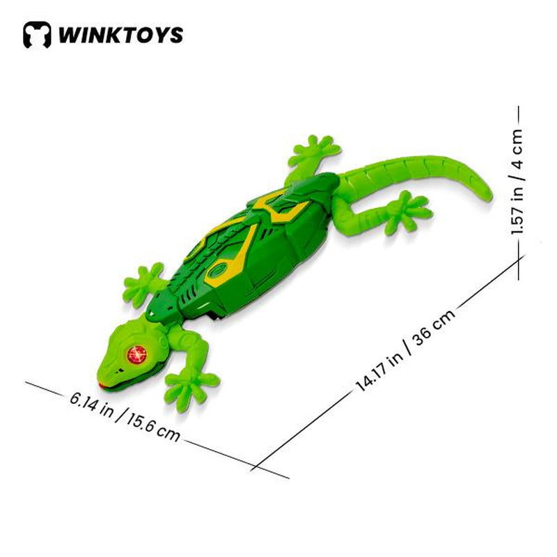 Wall Crawler Gecko, Winktoys Remote Control Toy, Electric Lizard Toy with LED Glowing Eyes, 360° Spin, Animal Toy, Fun Indoor Toy, Gift Idea, Party Toy, Cool Gifts, Family Fun