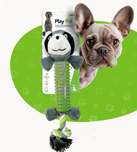 Rethink Pet Playpal 3 in 1 Pet Toy - Koala Rope, Dental Toy and Squeaky Plush Long Lasting Dog Toy