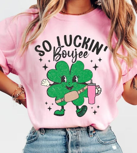Luckin Boujee Shirt, St Patrick'S Shirt, St Patrick'S Day, Top Womenswear