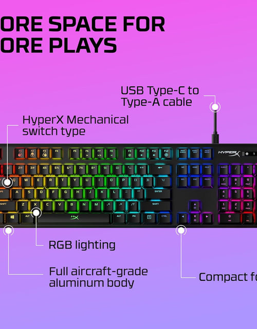 Load image into Gallery viewer, Alloy Origins - Mechanical Gaming Keyboard, Software-Controlled Light &amp; Macro Customization, Compact Form Factor, RGB LED Backlit - Clicky  Blue Switch,
