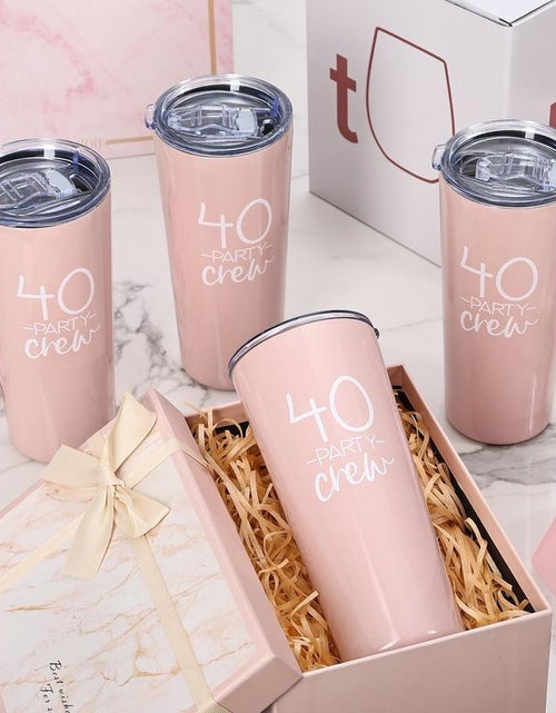 Load image into Gallery viewer, Celebrate 40 Party Crew Tumbler - 4 Pack | 22Oz | Exclusively for 40Th Birthday Party | 40Th Birthday Tumblers | 40Th Birthday Squad Tumblers
