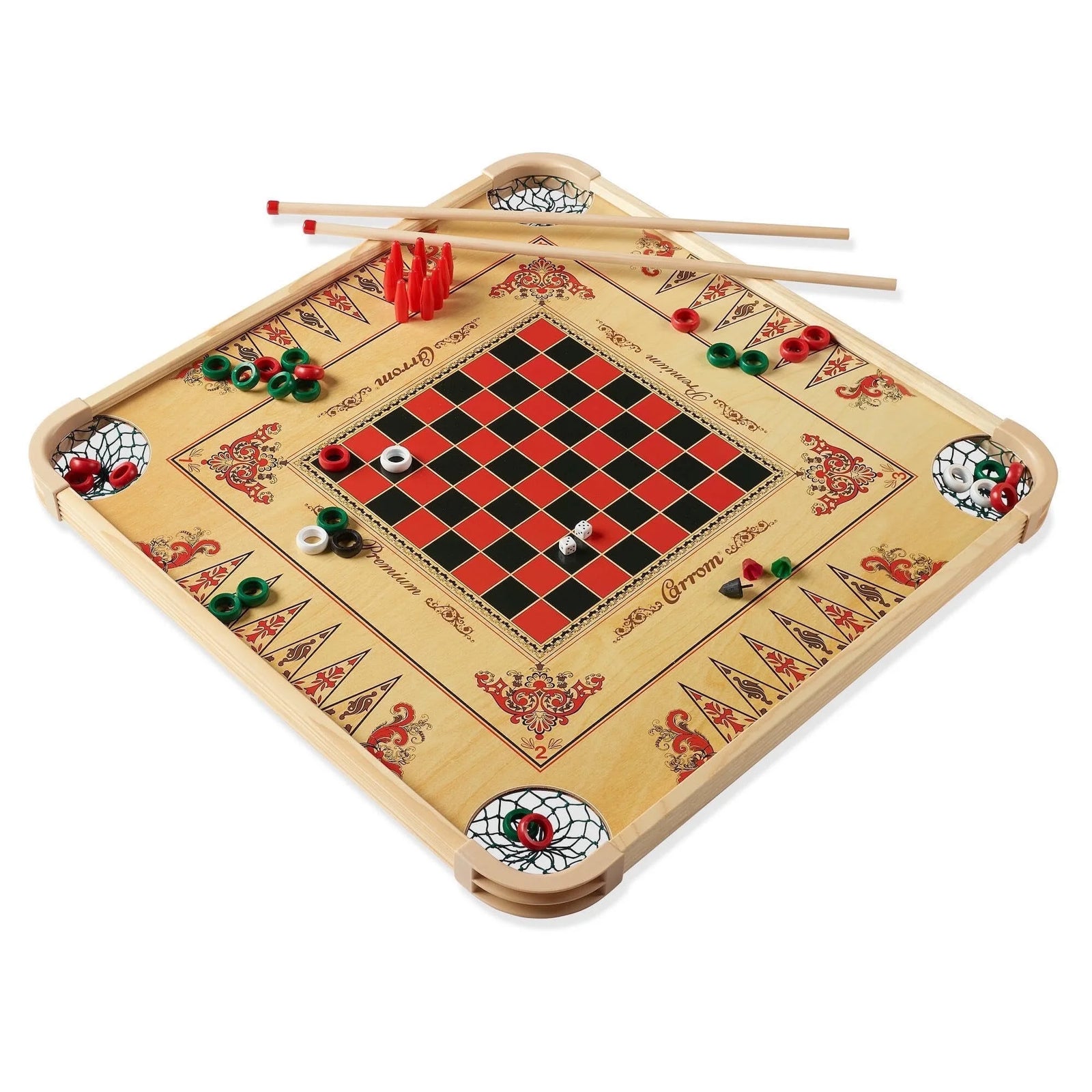 Large Board Game Set – over 100 Family Board Games for Game Nights – All-In-One Classic Board Games (28” X 28”)