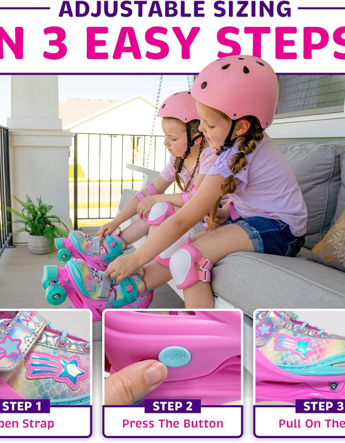 Load image into Gallery viewer, Xinosports Kids Adjustable Roller Skates for Girls &amp; Boys with Light up Wheels (Ages 5-20) – Roller Skates with Illuminating Wheels
