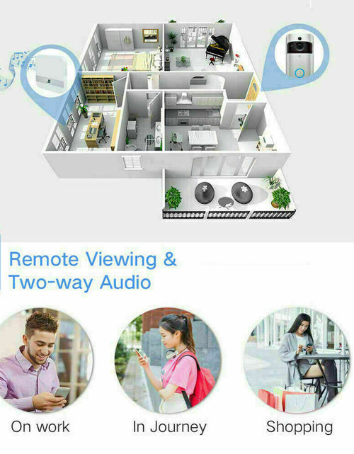 Load image into Gallery viewer, WiFi Ring Doorbell 1080P HD Security Camera Wireless Door Bell Camera With Chime
