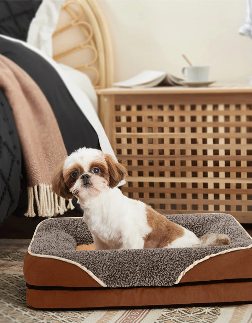 Load image into Gallery viewer, Dog Beds for Large Medium Small Dogs Orthopedic Pet Bed Sofa Supportive Egg Crate Foam Animal Couch with Removable Washable Cover Non Skid Bottom S to XL
