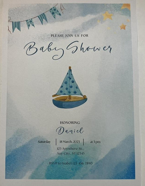 Load image into Gallery viewer, Baby Shower Invitation
