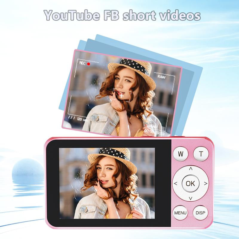 Digital Camera, Portable FHD 1080P Digital Cameras, 48MP 16X Digital Zoom with 2.8" IPS Compact Small Vintage Camera for Vlogging, Point Shoot Camera.