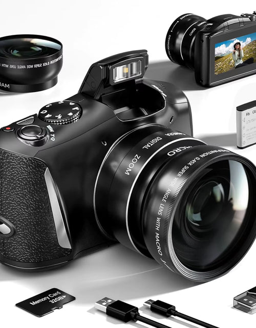 Load image into Gallery viewer, 4K Digital Camera Ultra 48MP Camera Vlogging Camera with Wide Angle Lens 16X Digital Zoom 3.0 Inch Screen Camera
