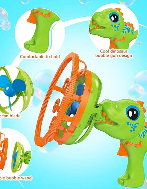 Load image into Gallery viewer, Bubble Machine Dinosaur Bubble Machines for Children, Toy with Bubble Solution, Boys &amp; Girls Games, Garden &amp; Outdoor Easter Gifts
