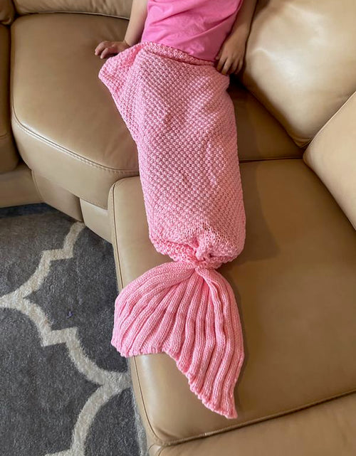 Load image into Gallery viewer, L.W. Clothing Company Baby &amp; Toddler Mermaid Tail Blanket for Girls - Soft Knit, 35X20 Inches, Ideal for Nursery, Birthdays &amp; Special Occasions Whimsy
