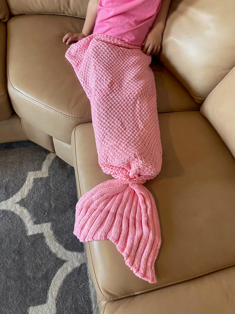 L.W. Clothing Company Baby & Toddler Mermaid Tail Blanket for Girls - Soft Knit, 35X20 Inches, Ideal for Nursery, Birthdays & Special Occasions Whimsy