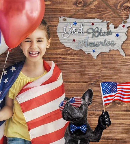 God Bless America Wall Sign Decor | July 4Th Rustic Home Decor