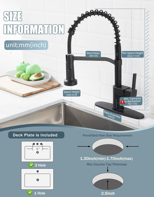 Load image into Gallery viewer, Black Kitchen Faucet Soap Dispenser, Faucet for Kitchen Sink, Kitchen Sink Fa...
