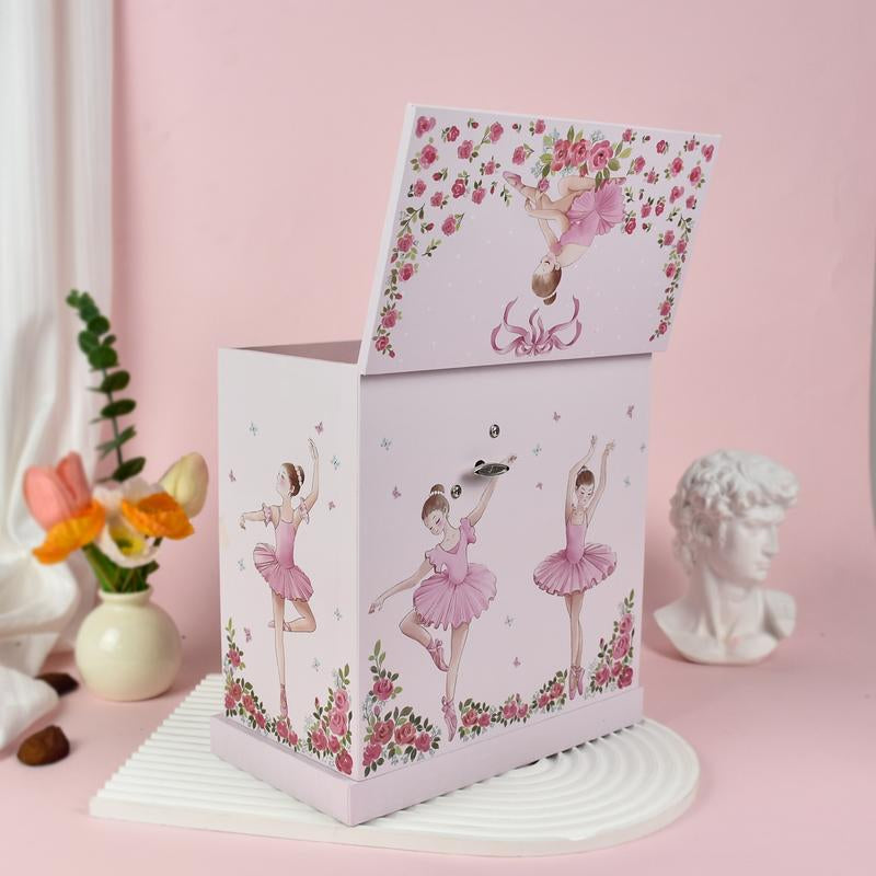 Musical Jewelry Box，Organize，Gift for Girls Children Girlfriend Mom，Room Decor，Ballerinas，Pink，Birthday，Valentine'S Day, Thanksgiving, Halloween，Christmas