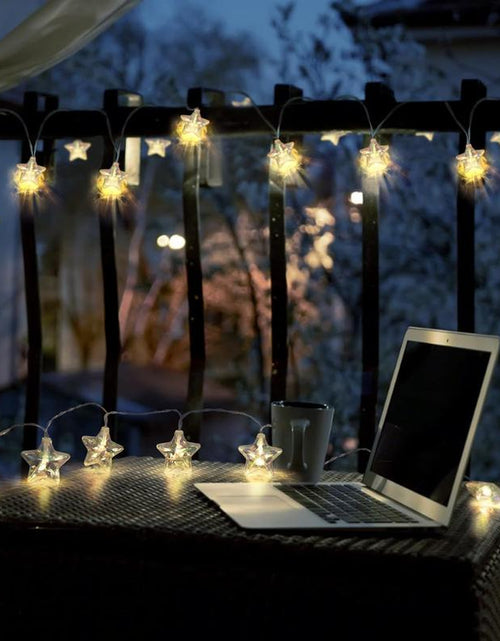 Load image into Gallery viewer, Star LED Fairy String Lights – Usb/Battery Powered 20 Twinkling Lights with Remote &amp; 8 Modes | Waterproof &amp; Durable Ambient Lighting for Tacky Christmas Tree Decor, Bedroom, Back to School Dorm, 4Th of July Party, Indoor/Outdoor Celebration
