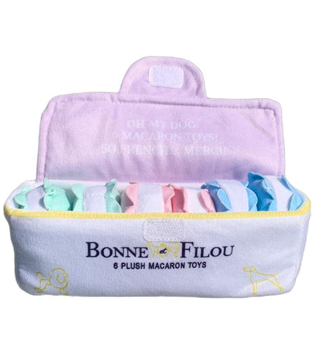 Plush Macaron Squeaky Dog Toy