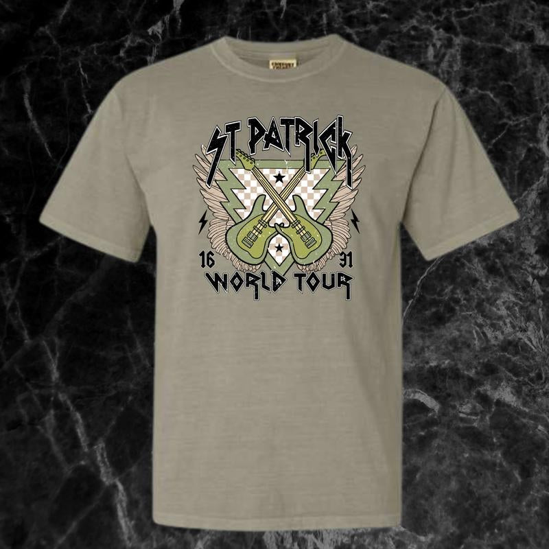 St. Patrick World Tour Front and Back Concert Short Sleeve T-Shirt or Crewneck Sweatshirt