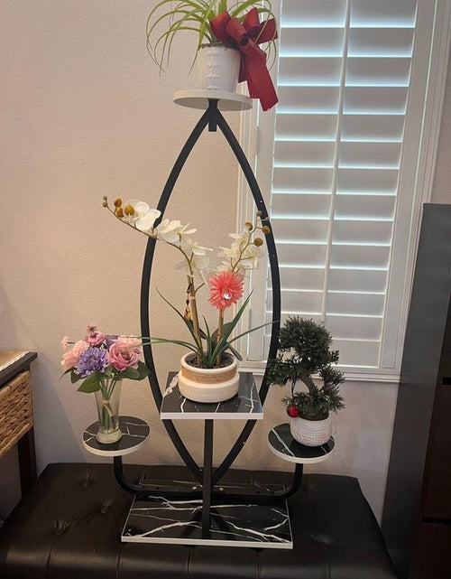 Load image into Gallery viewer, Stylish Lotus Shape Plant Stand Indoor Tall Plant Shelf Metal Tiered Hanging Shelf, Wedding Flower Stands, Indoor Plant Stand, Wedding Decor, Home Decor Organiser Rack
