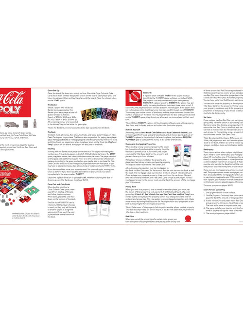 Load image into Gallery viewer, Opoly Family Board Games - Coca-Cola Opoly
