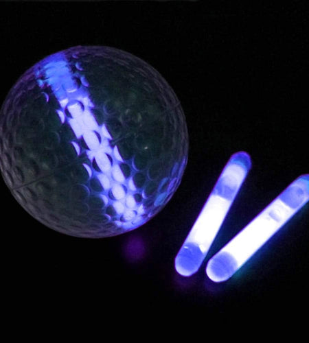 Night Golf Balls - 20 Reusable Glow in the Dark Plastic Golf Balls with Blue Glow Inserts