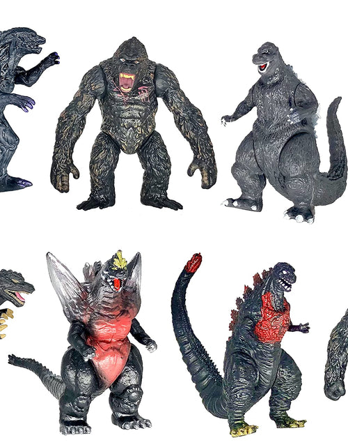 Load image into Gallery viewer, TwCare Set of 8 King Kong vs Godzilla Toys Movable Joint Action Figures King of The Monsters Birthday Dinosaur Kid Gift Cake Toppers
