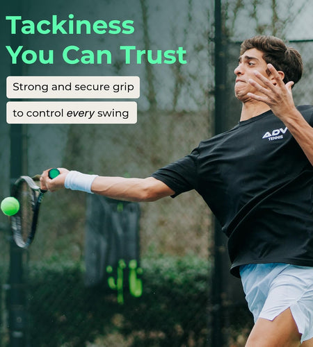 Maxtac Tacky Tennis Overgrip - 12 Pack Extremely Sticky Non-Slip Tennis Grips Overgrip - Razor-Thin & Easy to Use Pro Tennis Racquet Grip Tape, White