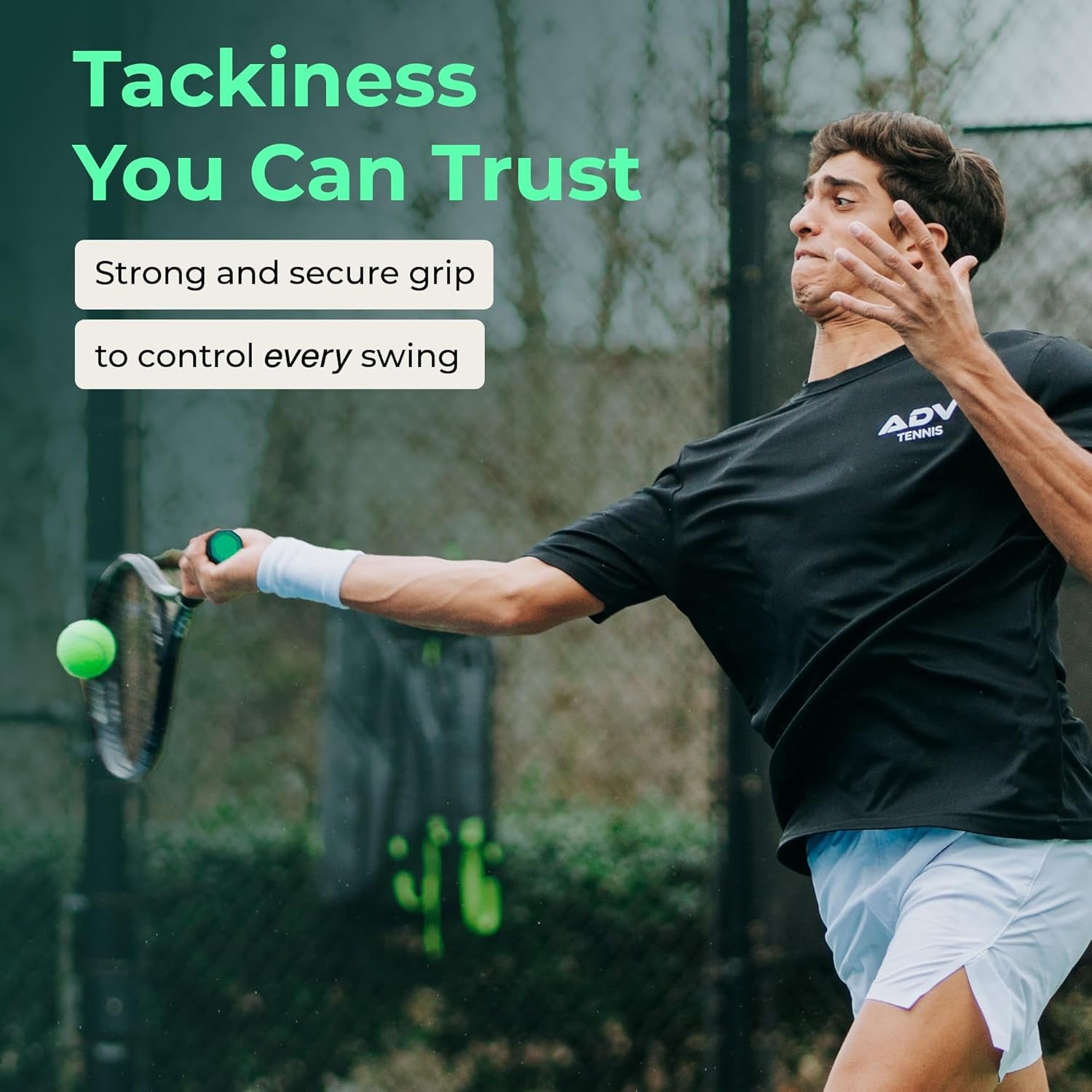 Maxtac Tacky Tennis Overgrip - 12 Pack Extremely Sticky Non-Slip Tennis Grips Overgrip - Razor-Thin & Easy to Use Pro Tennis Racquet Grip Tape, White