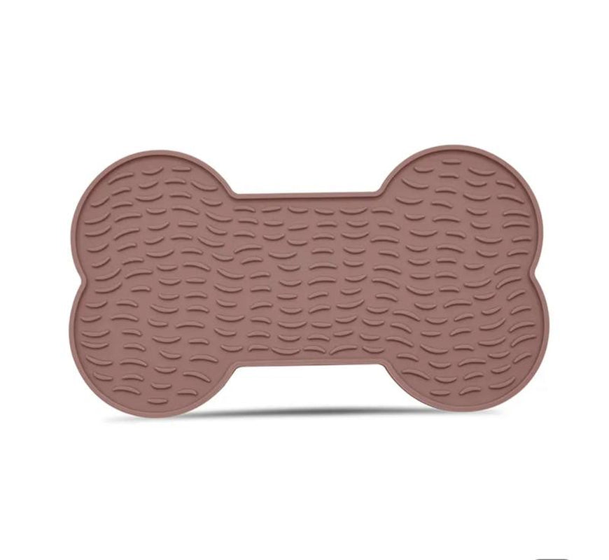 Dog Bone Slow Feeder Lick Mat - Reduce Anxiety and Boredom - Pet Supplies