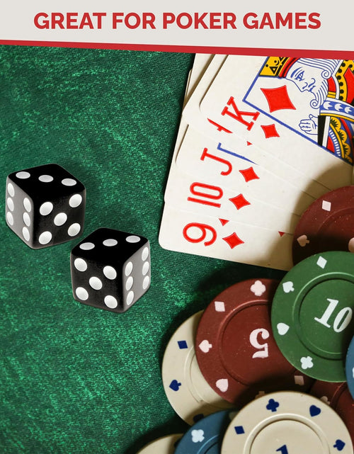 Load image into Gallery viewer, D6 Standard 16 Mm Opaque Dice with Pip Dots - 200 Pack - Black
