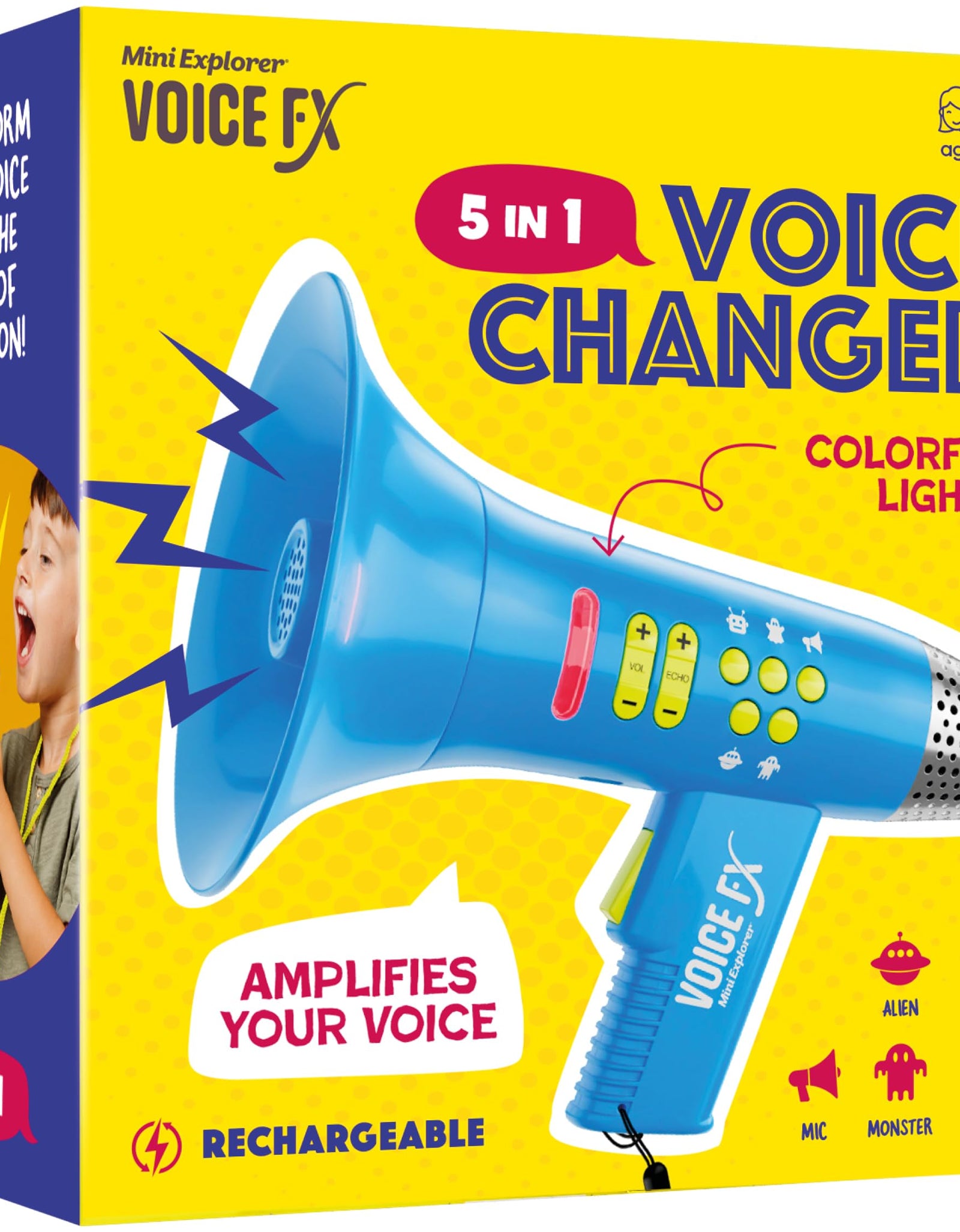 Voice Changer for Kids - Voice Changing Device for Boys & Girls Ages 3-8+ Olds - Birthday Easter Gifts for 3 4 5 7 8 Year Old Boy - Cool Outdoor Toys Gift Ideas for Kid Toddler