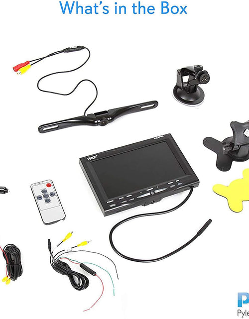 Load image into Gallery viewer, Rear View Backup Car Camera - Screen Monitor System W/ Parking and Reverse Assist Safety Distance Scale Lines, Waterproof &amp; Night Vision, 7&quot; LCD Video Color Display for Vehicles -  PLCM7500
