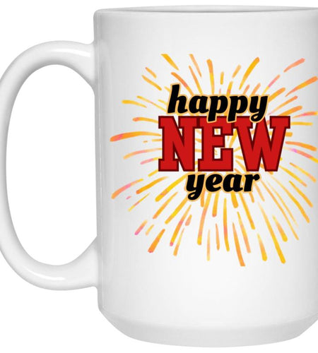 Happy New Year 15Oz White Mug