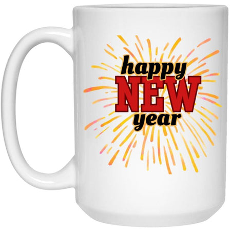 Happy New Year 15Oz White Mug
