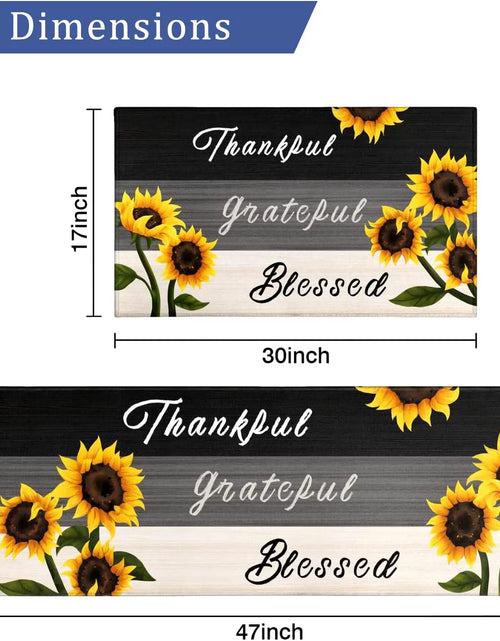 Load image into Gallery viewer, Sunflower Kitchen Rugs - Kitchen Mat Set of 2, Sunflower Decor Sunflower Rugs for Kitchen, Farmhouse Kitchen Rugs, Country Sunflower Kitchen Decor Accessories Things - Sunflower Rugs and Mats
