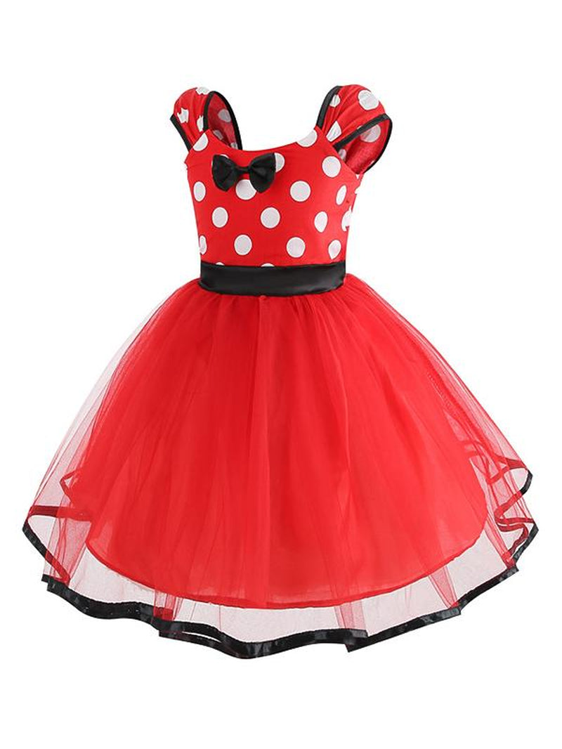 UPORPOR Light up Girls Dress up Clothes Halloween Christmas Costume Birthday House Cosplay Party Outfit Red for Kids, Accessories Not Included