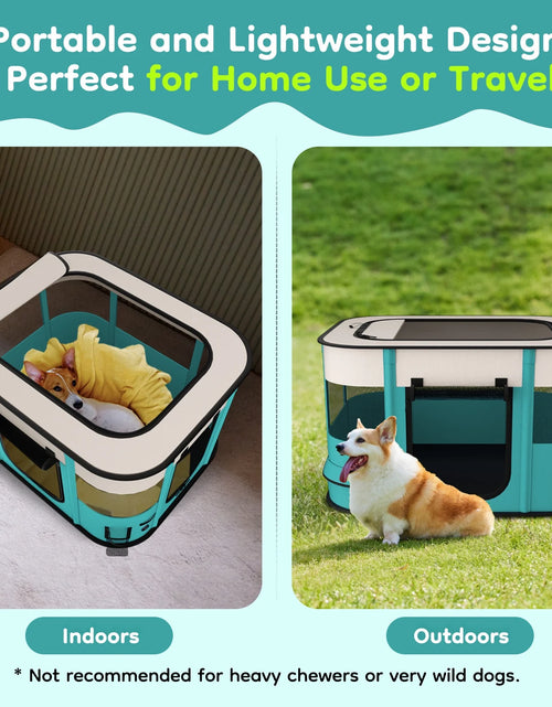 Load image into Gallery viewer, Pet Playpen, Foldable Portable Dog Cat Playpens Exercise Kennel Tent, Removable Shade Cover, Indoor Outdoor Travel Camping Use(M)
