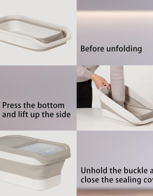 Load image into Gallery viewer, GOODSKY Dog Food Storage Container, Pet Food Storage Containers Dry Food for Dog, Cats and Other Pet, Collapsible Dog Food Container, Folding Pet Food Container with Lids
