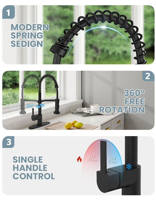 Load image into Gallery viewer, Black Kitchen Faucet Soap Dispenser, Faucet for Kitchen Sink, Kitchen Sink Fa...
