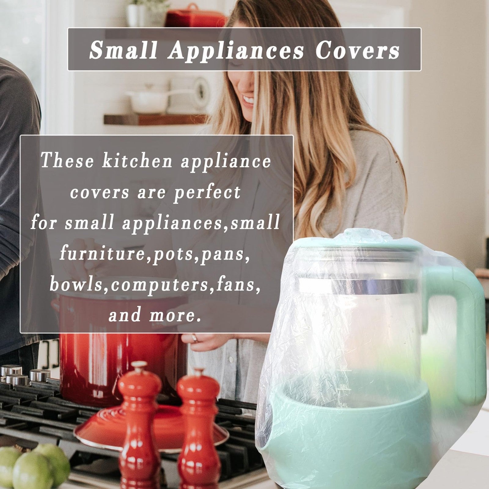 40 PCS Kitchen Small Appliance Covers,Clear Plastic Dust Cover for Instant Po...