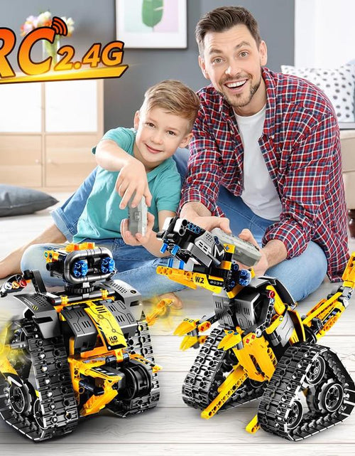 Load image into Gallery viewer, Robot Toys for Kids, 520 PCS App &amp; Remote Control Robotics Kit, 5-In-1 RC Wall Robot, Engineer Robot &amp; Dinosaur Building Toy, Gift for Boys &amp; Girls 6+
