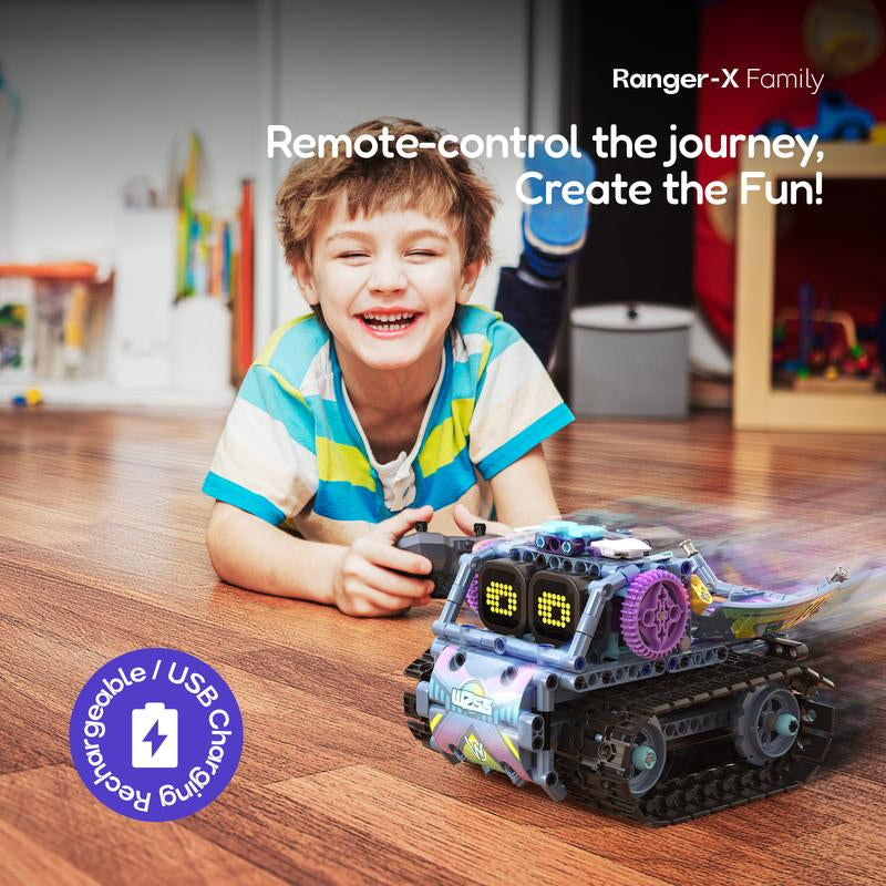 Sillbird Robot Building Kit with Remote Control Christmas STEM Gifts for Kids Boys Ages 8-12, Coding Robotic Projects Creative Toys for Birthday - Build 5In1 Model with 433 Pieces