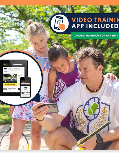 Load image into Gallery viewer, Kids Tennis Racket with Training Videos – Aluminum Youth Tennis Racket with Neoprene Handle for Children Age 5-12 – Learn Faster and Play Better by
