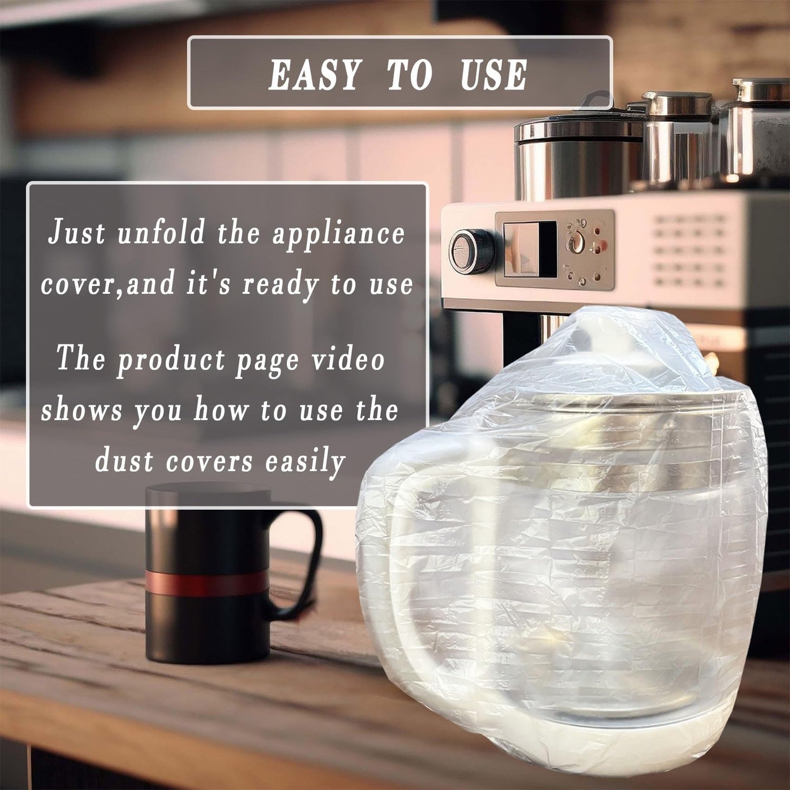 40 PCS Kitchen Small Appliance Covers,Clear Plastic Dust Cover for Instant Po...