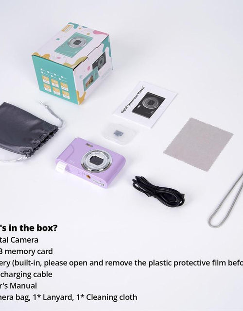 Load image into Gallery viewer, Auto Focus Digital Camera, 1 Count Full HD 1080P/48MP Mini Digital Cameras with 32G Memory Card, Compact Portable Camera, 16X Zoom Digital Camera Pictures For, Photo Camera, Shoot Cameras, Pocket Camera
