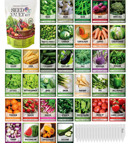 Vegetable Seed Vault Kit | 35 Variety Pack